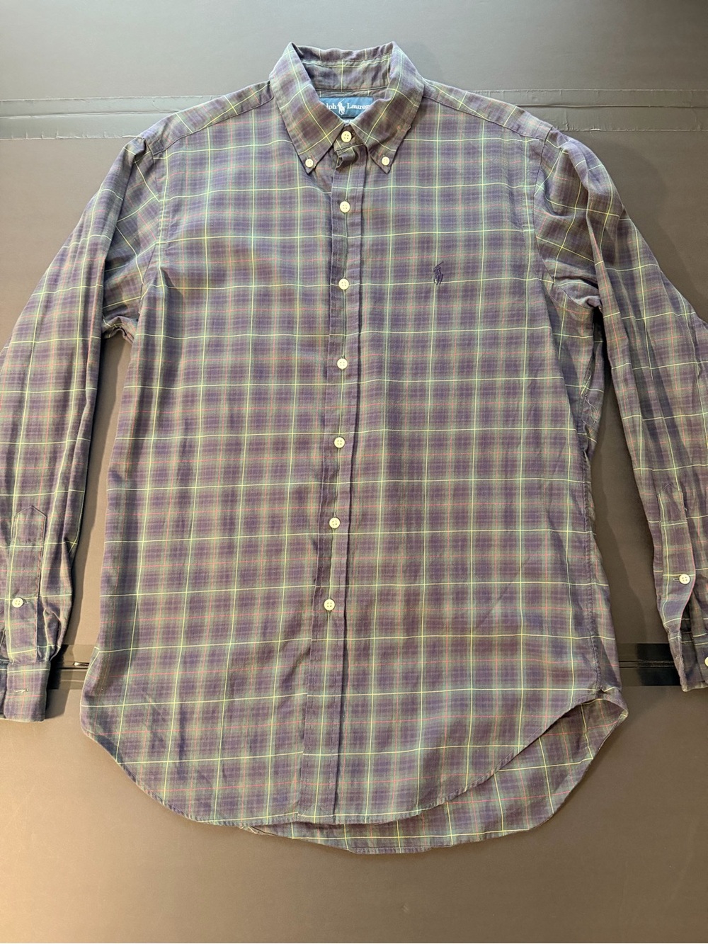 Ralph Lauren Purple & Green Plaid Button-Down Shirt